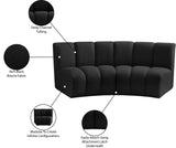 Infinity Boucle Fabric Contemporary 2-Piece Modular Sectional with Deep Channel Tufting Design