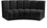Infinity Boucle Fabric Contemporary 2-Piece Modular Sectional with Deep Channel Tufting Design