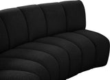 Infinity Boucle Fabric Contemporary 2-Piece Modular Sectional with Deep Channel Tufting Design