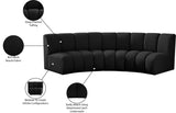 Infinity Modular Sectional Sofa - Contemporary 3-Piece Design with Deep Channel Tufting Comfort