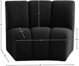 Infinity Boucle Fabric Modular Chair - Luxurious Deep Channel Tufting for Contemporary Living Spaces