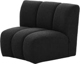 Infinity Boucle Fabric Modular Chair - Luxurious Deep Channel Tufting for Contemporary Living Spaces