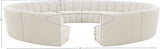 Infinity Boucle Fabric 12pc Modular Sectional Sofa with Deep Channel Tufting for Modern Living