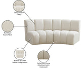 Infinity Boucle Fabric Contemporary 2-Piece Modular Sectional with Deep Channel Tufting Design
