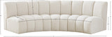 Infinity Modular Sectional Sofa - Contemporary 3-Piece Design with Deep Channel Tufting Comfort