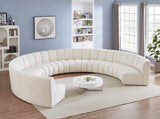 Infinity Boucle Fabric Modular Sectional Sofa - Contemporary Design with Deep Channel Tufting Comfort