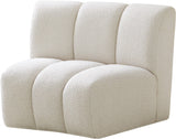 Infinity Boucle Fabric Modular Chair - Luxurious Deep Channel Tufting for Contemporary Living Spaces