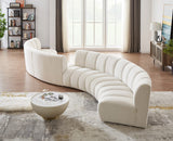 Infinity Boucle Fabric Modular Sectional Sofa - Contemporary Design with Deep Channel Tufting Comfort
