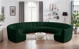 Infinity Boucle Fabric Soft Contemporary 10pc Modular Sectional with Deep Channel Tufting Design