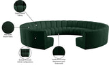 Infinity Boucle Fabric Modern 11pc. Modular Sectional Sofa with Deep Channel Tufting Design