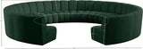 Infinity Boucle Fabric Modern 11pc. Modular Sectional Sofa with Deep Channel Tufting Design