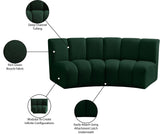 Infinity Boucle Fabric Contemporary 2-Piece Modular Sectional with Deep Channel Tufting Design