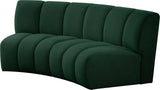 Infinity Boucle Fabric Contemporary 2-Piece Modular Sectional with Deep Channel Tufting Design