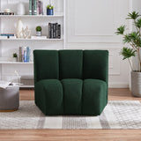 Infinity Boucle Fabric Modular Chair - Luxurious Deep Channel Tufting for Contemporary Living Spaces