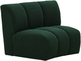 Infinity Boucle Fabric Modular Chair - Luxurious Deep Channel Tufting for Contemporary Living Spaces