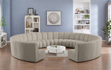 Infinity Boucle Fabric Modern 11pc. Modular Sectional Sofa with Deep Channel Tufting Design