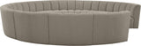 Infinity Boucle Fabric Modern 11pc. Modular Sectional Sofa with Deep Channel Tufting Design