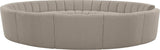 Infinity Boucle Fabric 12pc Modular Sectional Sofa with Deep Channel Tufting for Modern Living