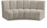 Infinity Boucle Fabric Contemporary 2-Piece Modular Sectional with Deep Channel Tufting Design