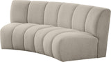 Infinity Boucle Fabric Contemporary 2-Piece Modular Sectional with Deep Channel Tufting Design