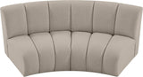 Infinity Boucle Fabric Contemporary 2-Piece Modular Sectional with Deep Channel Tufting Design