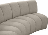 Infinity Boucle Fabric Contemporary 2-Piece Modular Sectional with Deep Channel Tufting Design