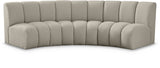 Infinity Modular Sectional Sofa - Contemporary 3-Piece Design with Deep Channel Tufting Comfort
