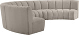 Infinity Boucle Fabric Modular Sectional Sofa - Contemporary Design with Deep Channel Tufting Comfort