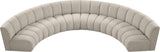 Infinity Boucle Fabric Modular Sectional Sofa - Contemporary Design with Deep Channel Tufting Comfort