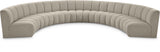Infinity Modular Sectional Sofa - Contemporary 7pc Design with Deep Channel Tufting for Comfort