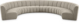 Infinity Boucle Fabric Modular Sectional Sofa – Luxurious Deep Channel Tufting & Contemporary Design