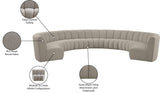 Infinity Boucle Fabric Modular Sectional Sofa - Contemporary Design with Deep Channel Tufting Comfort