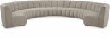 Infinity Boucle Fabric Modular Sectional Sofa - Contemporary Design with Deep Channel Tufting Comfort