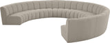 Infinity Boucle Fabric Modular Sectional Sofa - Contemporary Design with Deep Channel Tufting Comfort