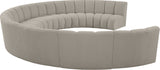 Infinity Boucle Fabric Modular Sectional Sofa - Contemporary Design with Deep Channel Tufting Comfort