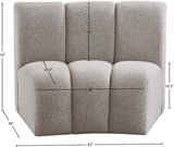 Infinity Boucle Fabric Modular Chair - Luxurious Deep Channel Tufting for Contemporary Living Spaces