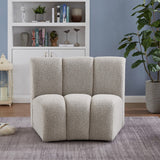 Infinity Boucle Fabric Modular Chair - Luxurious Deep Channel Tufting for Contemporary Living Spaces