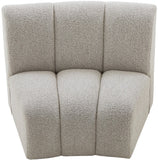 Infinity Boucle Fabric Modular Chair - Luxurious Deep Channel Tufting for Contemporary Living Spaces