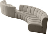 Infinity Boucle Fabric Modular Sectional Sofa - Contemporary Design with Deep Channel Tufting Comfort