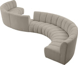 Infinity Boucle Fabric Modular Sectional Sofa – Luxurious Deep Channel Tufting & Contemporary Design