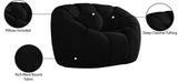 Elijah Contemporary Boucle Fabric Chair with Deep Channel Tufting and Accent Pillow for Comfort
