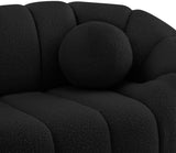 Elijah Contemporary Loveseat with Deep Channel Tufting and Accent Pillow for Ultimate Comfort