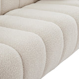 Elijah Contemporary Loveseat with Deep Channel Tufting and Accent Pillow for Ultimate Comfort