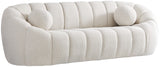 Elijah Contemporary Sofa with Deep Channel Tufting and Cozy Accent Pillow for Ultimate Comfort