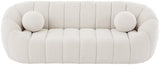 Elijah Contemporary Sofa with Deep Channel Tufting and Cozy Accent Pillow for Ultimate Comfort