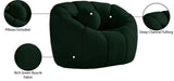 Elijah Contemporary Boucle Fabric Chair with Deep Channel Tufting and Accent Pillow for Comfort