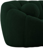 Elijah Contemporary Boucle Fabric Chair with Deep Channel Tufting and Accent Pillow for Comfort