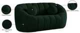 Elijah Contemporary Loveseat with Deep Channel Tufting and Accent Pillow for Ultimate Comfort