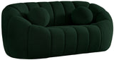 Elijah Contemporary Loveseat with Deep Channel Tufting and Accent Pillow for Ultimate Comfort