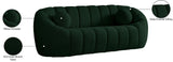 Elijah Contemporary Sofa with Deep Channel Tufting and Cozy Accent Pillow for Ultimate Comfort